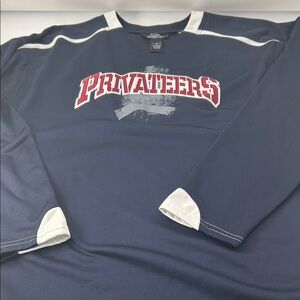 Navy and White Long Sleeve Shirt